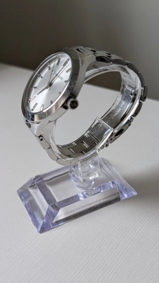 Reloj Michael Kors Slim Runway Plata y Blanco