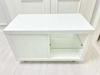 Mobile bianco Ikea KALLAX con vetro
