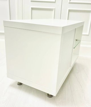 Mobile bianco Ikea KALLAX con vetro