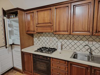 Cucina Arte Povera Legno Massello con Frigo