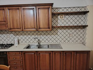 Cucina Arte Povera Legno Massello con Frigo