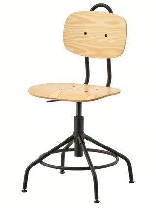 Silla IKEA KULLABERG Madera y Metal
