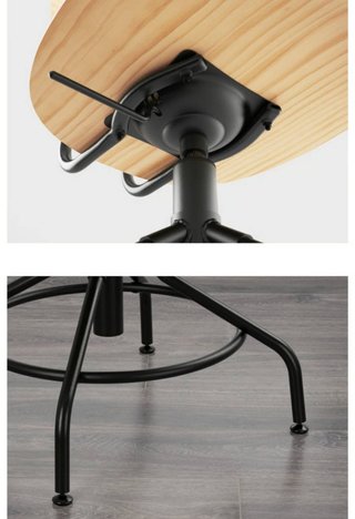 Silla IKEA KULLABERG Madera y Metal