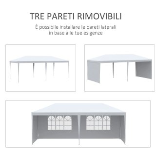 Tendone da Giardino Pieghevole per Feste ed Eventi