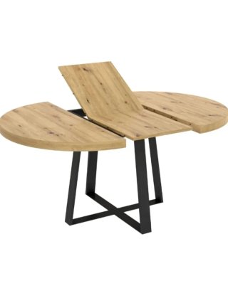 Mesa redonda madera y metal