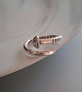 Anillo Plata Diseño Tornillo Ajustable