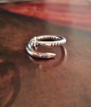 Anillo Plata Diseño Tornillo Ajustable