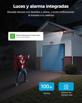 Cámara Vigilancia WOOX Solar 2K 3MP Exterior