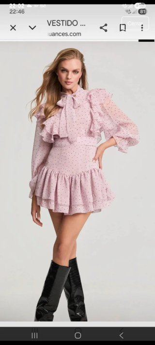 Vestido Fetiche Suances rosa lunares