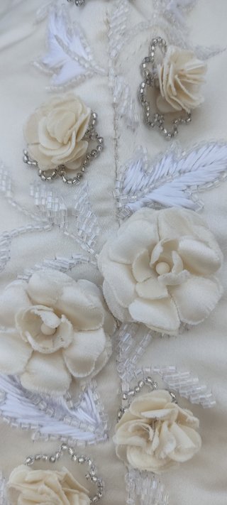 Vestido Novia Alta Costura Mikado Seda Natural 38