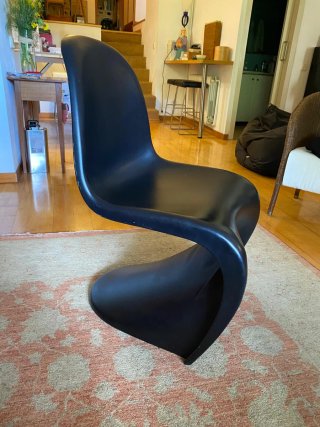 Silla estilo Panton Negra