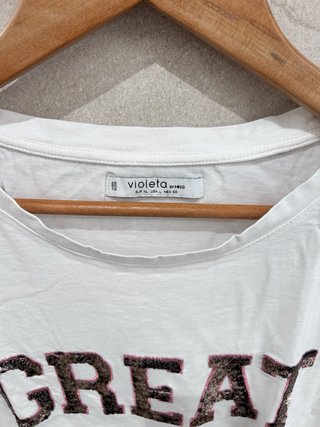Camiseta Violeta by Mango Mujer Talla XL
