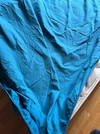 Bajera cama doble azul