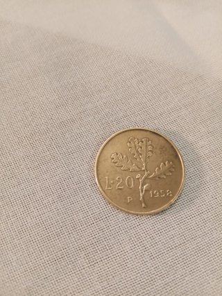 Moneta 20 Lire 1958