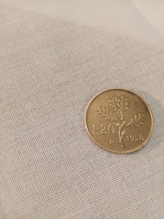 Moneta 20 Lire 1958