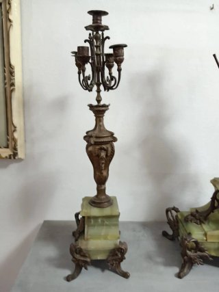 Candeliere Bruchon Paris 4 bracci bronzo. Fine 800