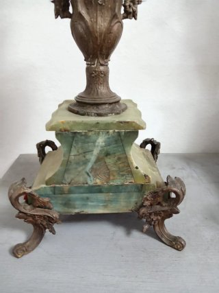 Candeliere Bruchon Paris 4 bracci bronzo. Fine 800