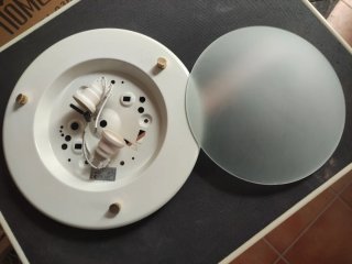 Plafone rotondo in vetro e metallo ACB Illuminazione 2x60