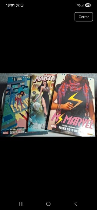 Cómics Marvel Ms Marvel 1 y 2 y Mary Jane