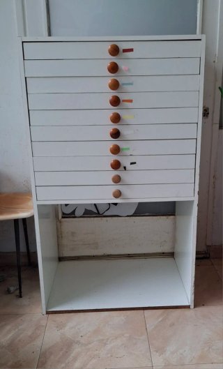 Mueble Archivador Blanco. Cajones para Cartulinas