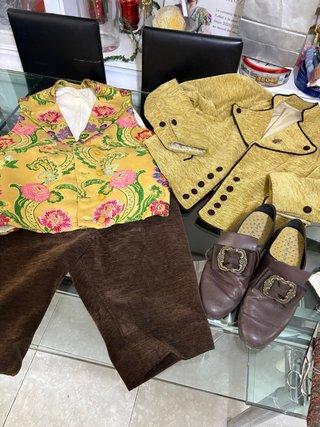 Traje Fallero Adulto Amarillo y Marrón