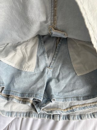 Falda pantalón tejana azul