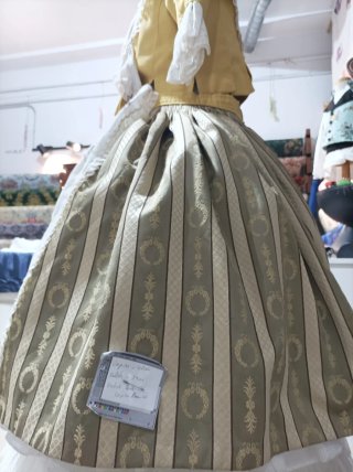 Traje Fallera Niña Amarillo y Dorado