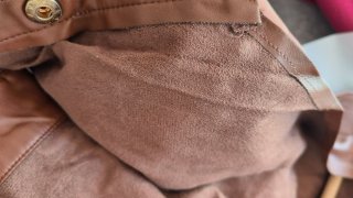Vestito/peto Zara in pelle sintetica marrone