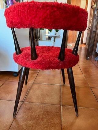 Silla Vintage Peluche MCM 70s 60s Atrezzo