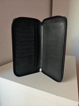 Portafoglio Armani Exchange in pelle con cerniera da uomo