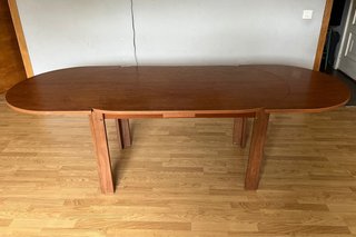 Mesa comedor extensible nogal