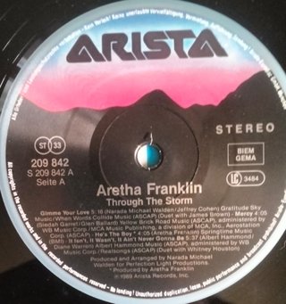LP Aretha Franklin - Through the Storm