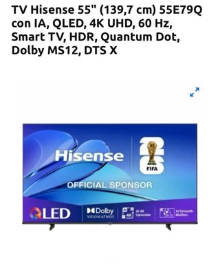 TV Hisense 55 QLED Nueva