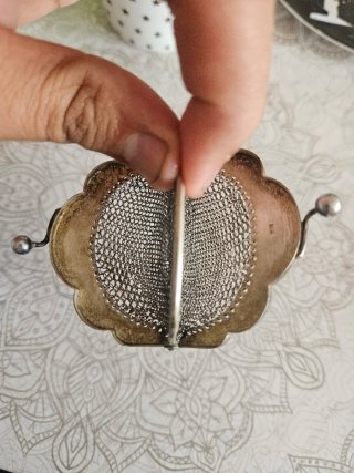 Monedero antiguo de plata