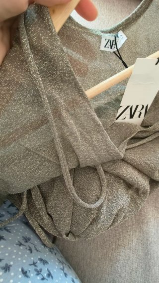 Vestido Zara punto/hilo Metalizado nuevo
