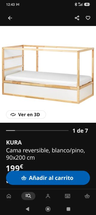 Cama alta Kura IKEA