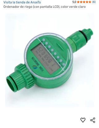 Temporizador Riego LCD Verde Claro