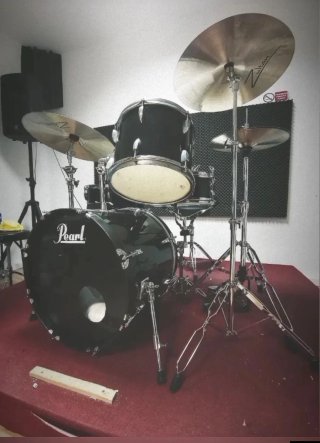 Batería Acústica Pearl Negra