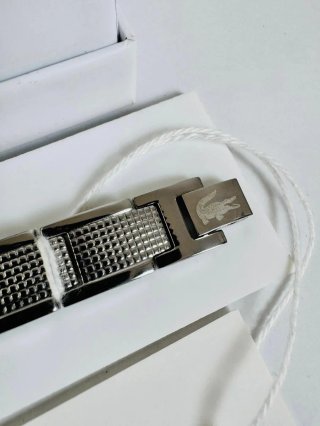 Pulsera Lacoste Hombre Plateada acero inoxidable