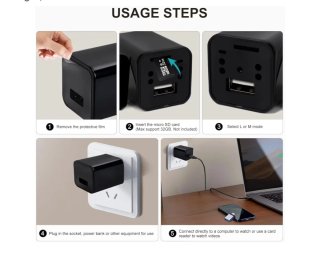 Cargador Mini Cámara 1080P