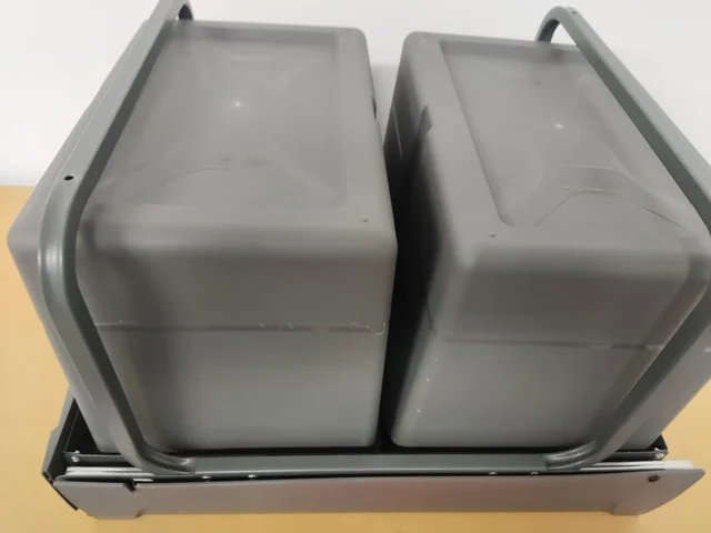 EMUCA Cubos Basura 2 Contenedores Gris