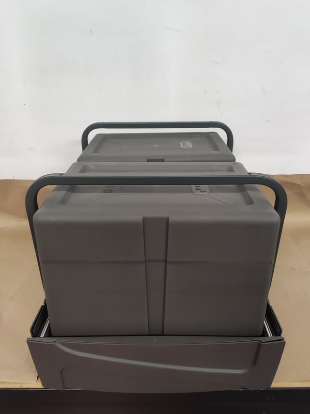 EMUCA Cubos Basura 2 Contenedores Gris
