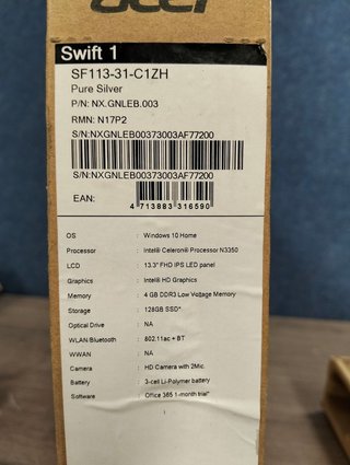 Portatile Acer Swift 1 SF113-31-C3P4 - 13,3" FHD, 4GB, 128GB