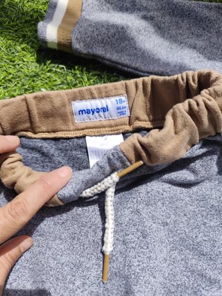 Conjunto chándal Mayoral gris y camel