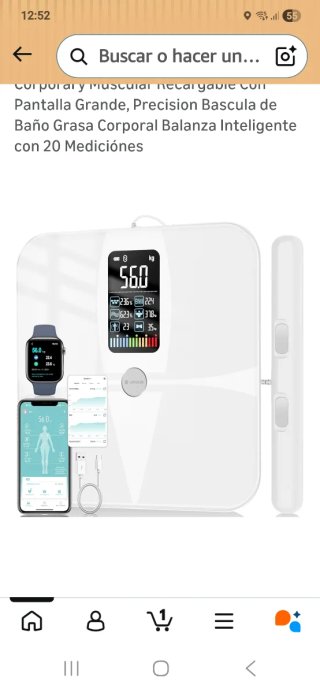 Báscula Bioimpedancia Lepulse Blanca