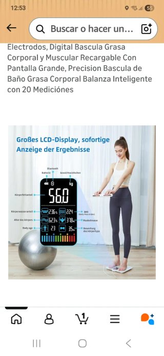 Báscula Bioimpedancia Lepulse Blanca