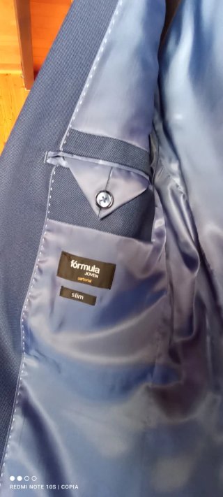 Chaqueta de traje azul verano