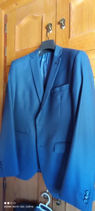 Chaqueta de traje azul verano