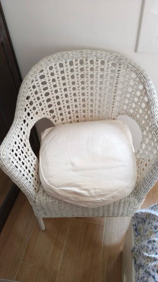 Sillón de mimbre blanco Ikea
