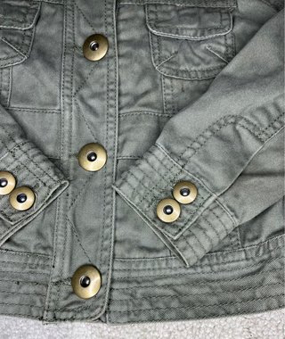 Chaqueta verde militar niña Benetton